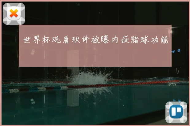 世界杯观看软件被曝内嵌赌球功能